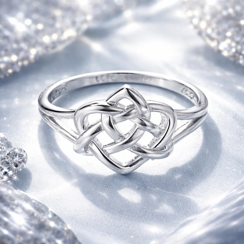 Bids.com 925 Sterling Silver Ring Size 6.0 with Platinum Plating Rings