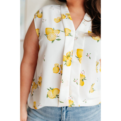 When Life Gives You Lemons Sleeveless Blouse