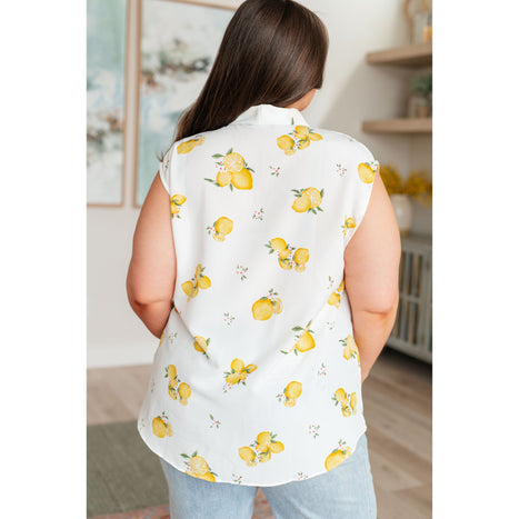 When Life Gives You Lemons Sleeveless Blouse