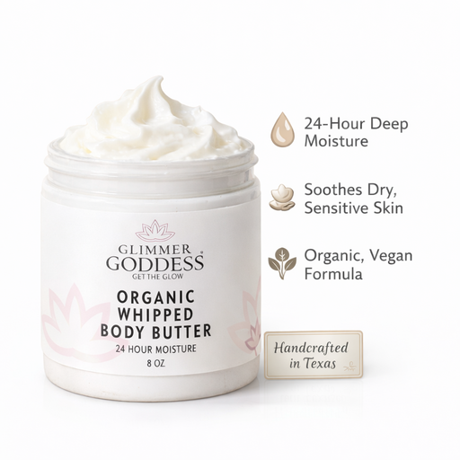 Glimmer Goddess® Organic Skin Care Organic Whipped Body Butter for Extremely Dry Skin Lotions & Creams