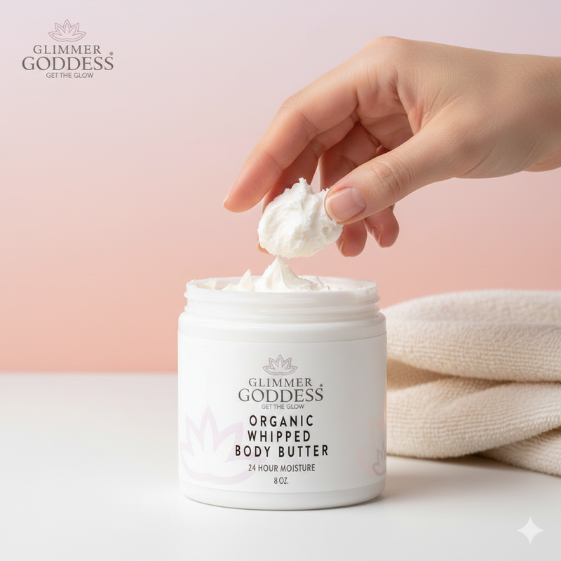 Glimmer Goddess® Organic Skin Care Organic Whipped Body Butter for Extremely Dry Skin Lotions & Creams
