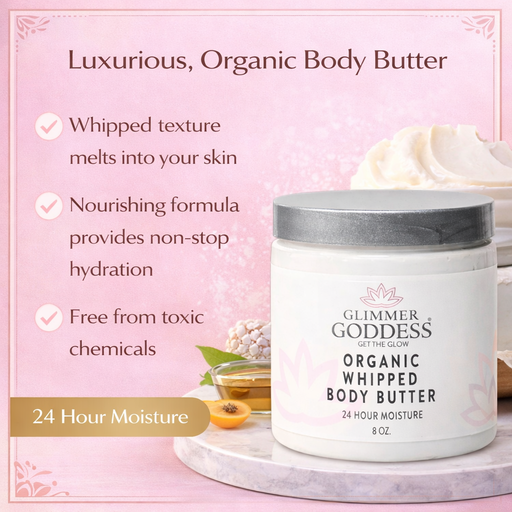 Glimmer Goddess® Organic Skin Care Organic Whipped Body Butter for Extremely Dry Skin Lotions & Creams