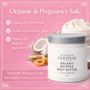 Glimmer Goddess® Organic Skin Care Organic Whipped Body Butter for Extremely Dry Skin Lotions & Creams
