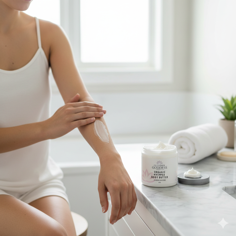 Glimmer Goddess® Organic Skin Care Organic Whipped Body Butter for Extremely Dry Skin Lotions & Creams
