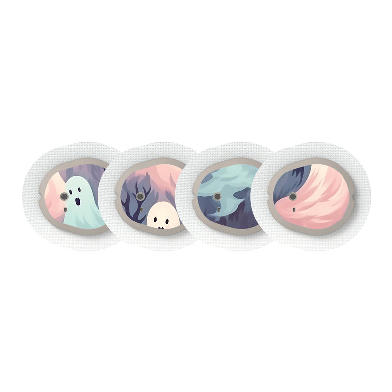 Peelz Wispy Ghosts Designed for the DEXCOM G7 and Stelo Transmitter Peelz/Stickers