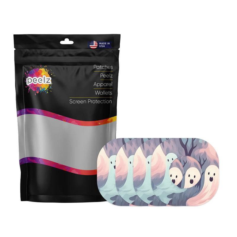 Peelz Wispy Ghosts Dexcom G7 and Stelo Patch Tape - Pump Peelz Patch Medical Tape