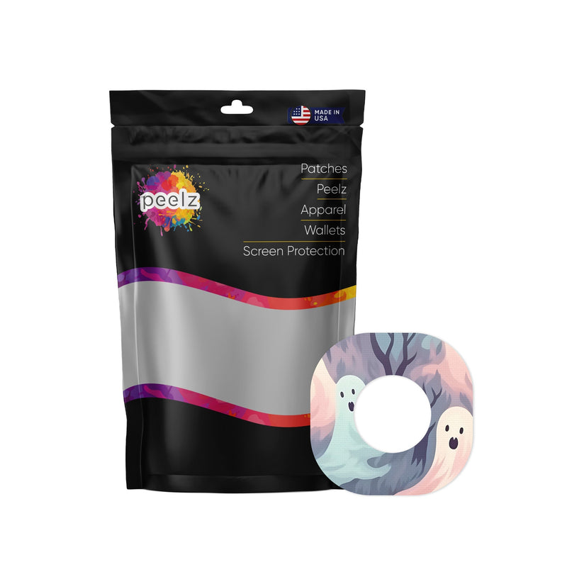 Peelz Wispy Ghosts Dexcom G7 and Stelo Patch Tape - Pump Peelz Patch Medical Tape