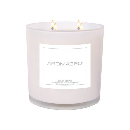Aroma360 Black Velvet 4-Wick Candle Candle White Smoke White