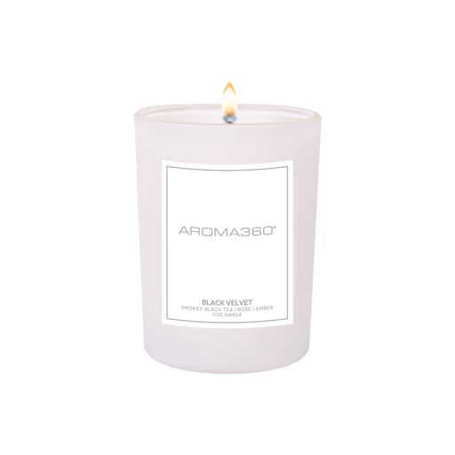 Aroma360 Black Velvet Single-Wick Candle Candle White Smoke White