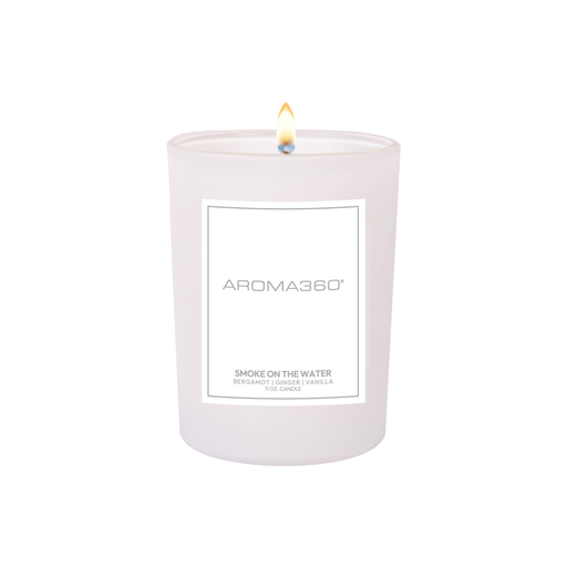 Aroma360 Smoke on the Water Single-Wick Candle Candle White Smoke White
