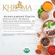 Khroma Herbal Products Organic White Willow Bark Supplements