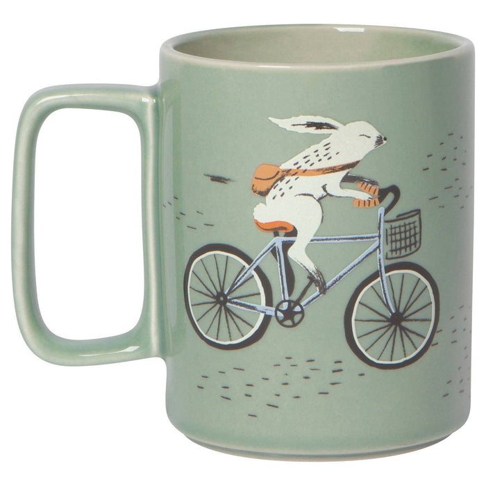 The Bullish Store Wild Riders Ceramic Studio Mug | T-Rex Dinosaur Coffee Tea Cup | 14 Oz