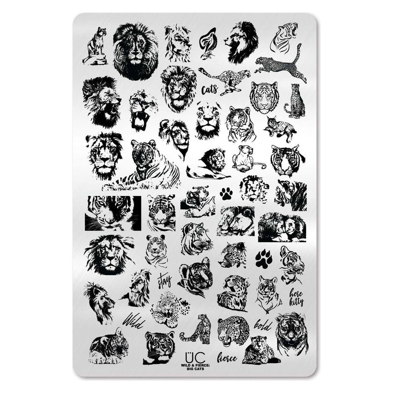 UberChic Beauty Wild & Fierce: Big Cats Stamping Plate