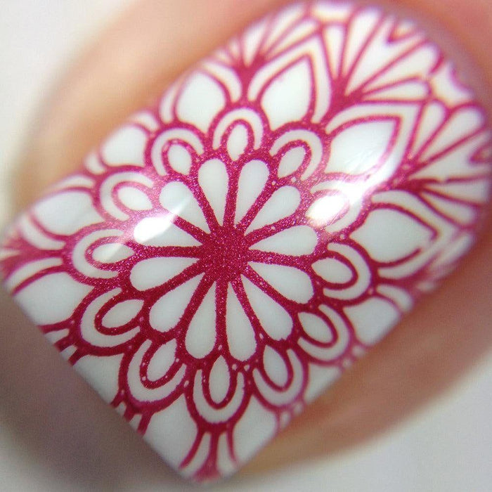 Twinkled T - Cabernet Stamping Polish