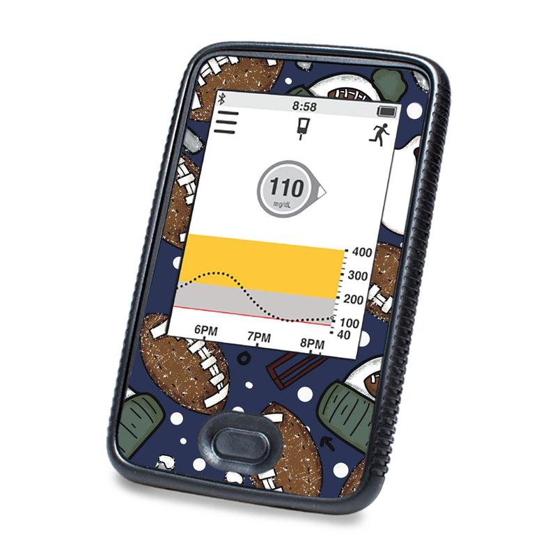 Peelz Winter Football DEXCOM G6 Touchscreen Receiver Peelz/Stickers