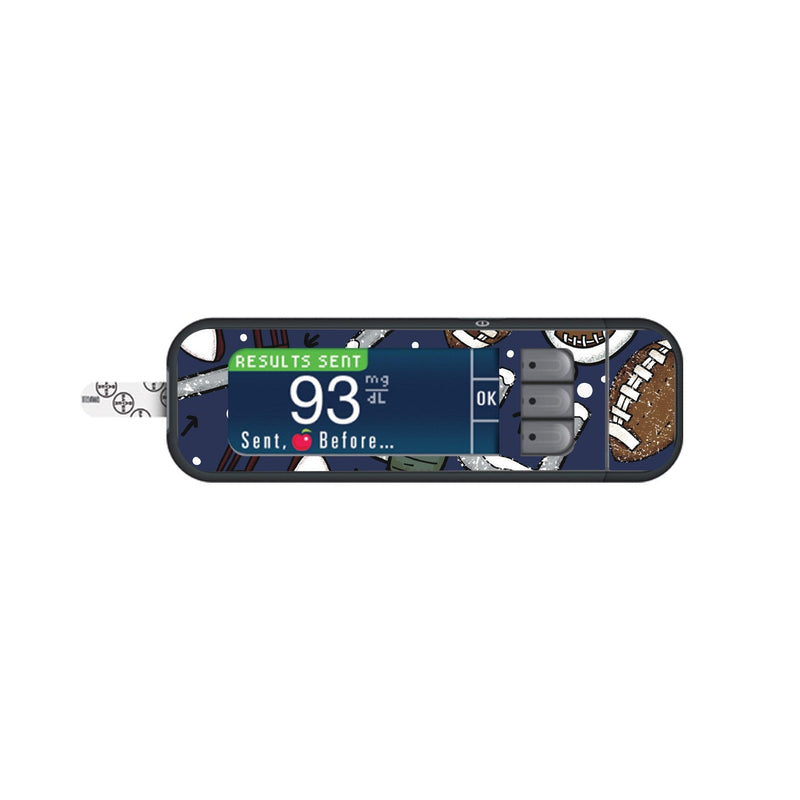 Peelz Winter Football Sticker for Bayer Contour Next Glucometer Peelz/Stickers