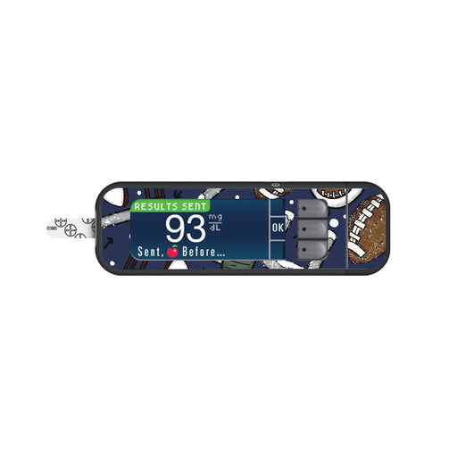 Peelz Winter Football Sticker for Bayer Contour Next Glucometer Peelz/Stickers
