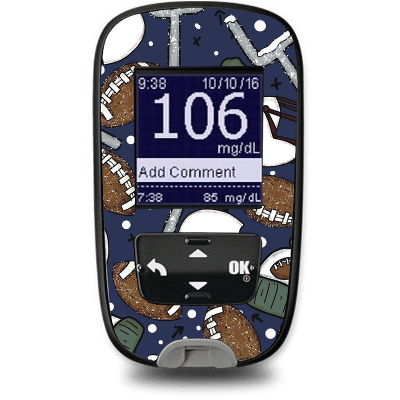 Peelz Winter Football Sticker for the Accu-Chek Guide Glucometer Peelz/Stickers