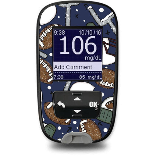 Peelz Winter Football Sticker for the Accu-Chek Guide Glucometer Peelz/Stickers