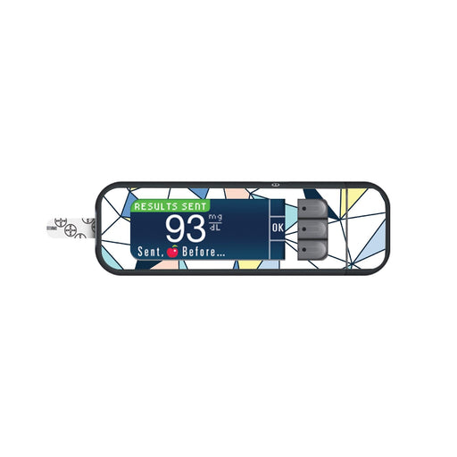 Peelz Winter Geometric Sticker for Bayer Contour Next Glucometer Peelz/Stickers