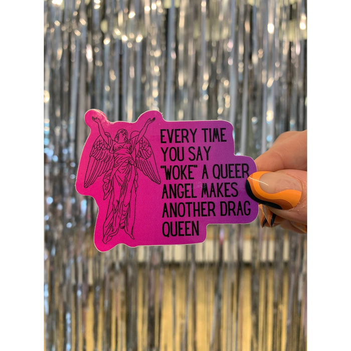 The Bullish Store - The Bullish Store - Woke Queer Angel Drag Queen Sticker