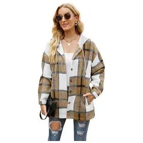 Women's Long Sleeve Shacket With Hooded