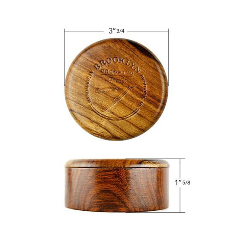Brooklyn Grooming Wood Shaving Bowl - Dark Oak Shaving Bowl