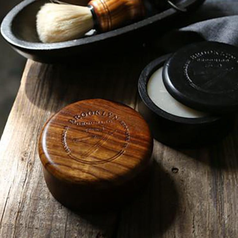 Brooklyn Grooming Wood Shaving Bowl - Dark Oak Shaving Bowl