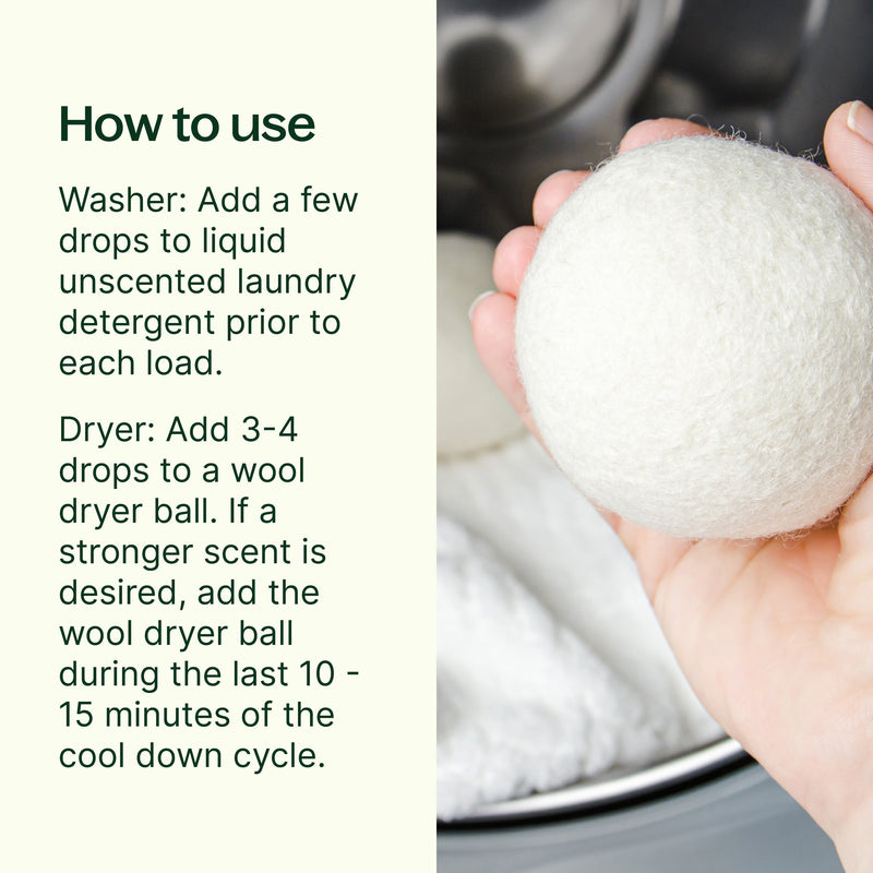 Plant Therapy Wool Dryer Balls 6 Pack and Sparkling Laundry Blend 3 Pack Household