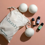Plant Therapy Wool Dryer Balls 6 Pack and Sparkling Laundry Blend 3 Pack Household