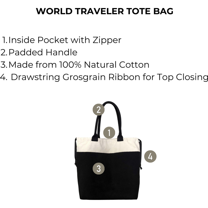 Bag-All - World Traveler Blank Tote Bag, Black