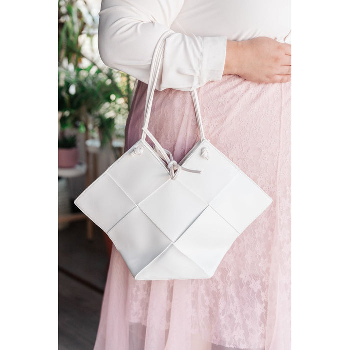 Woven Tote in White