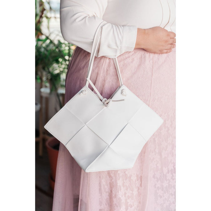 Woven Tote in White