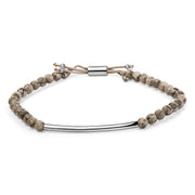 Bids.com Sterling Silver Jasper Bead Station Bracelet Bolo Clasp Bracelets