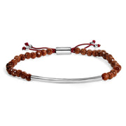 Bids.com Sterling Silver Sand Bead Station Bracelet Bolo Bracelets