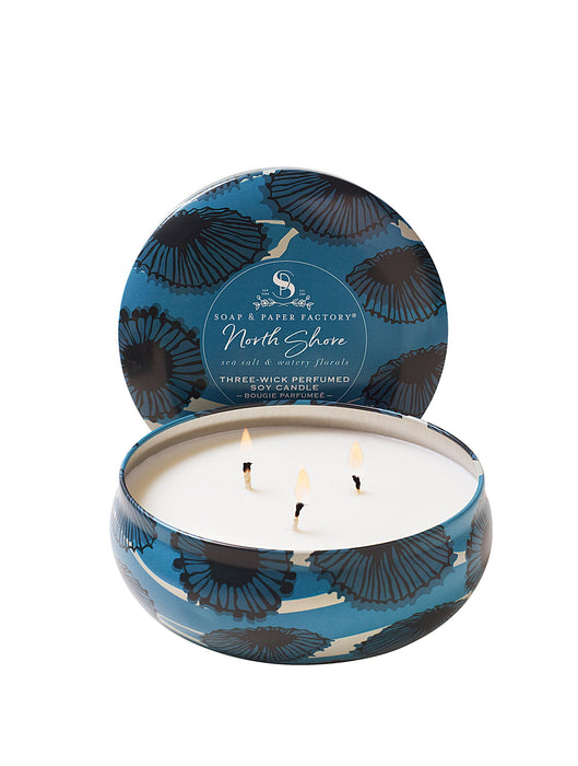 North Shore Three-Wick Tin Candle