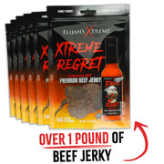 Elijah's Xtreme Xtreme Regret Spicy Beef Jerky - 6 bags (1lb) Beef Jerky