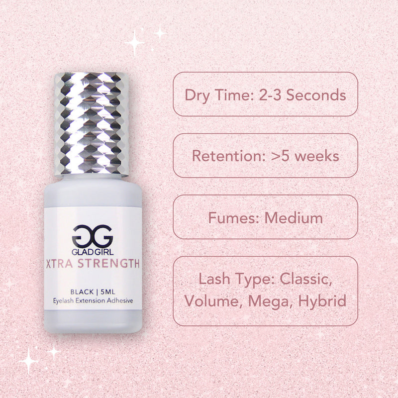 GladGirl Xtra Strength Eyelash Extension Adhesive Glue & Remover