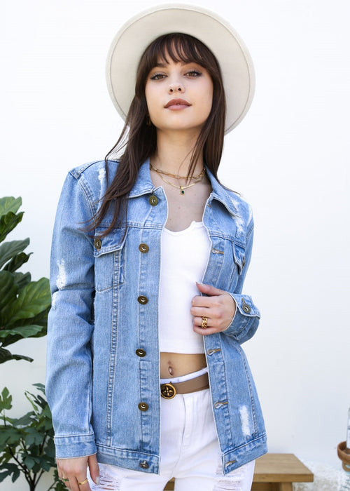 Denim Not Your Boyfriends Jean Jacket by Anna-Kaci