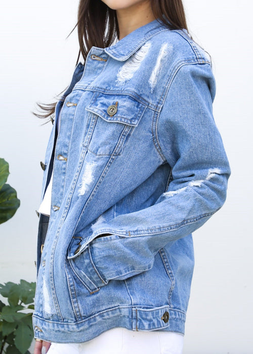 Denim Not Your Boyfriends Jean Jacket by Anna-Kaci