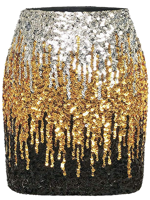 Sequin Stretchy Party Mini Skirt by Anna-Kaci