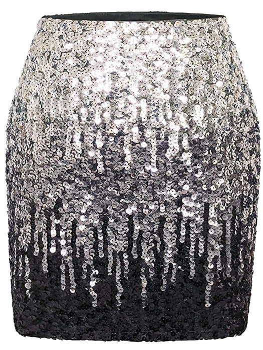 Sequin Stretchy Party Mini Skirt by Anna-Kaci