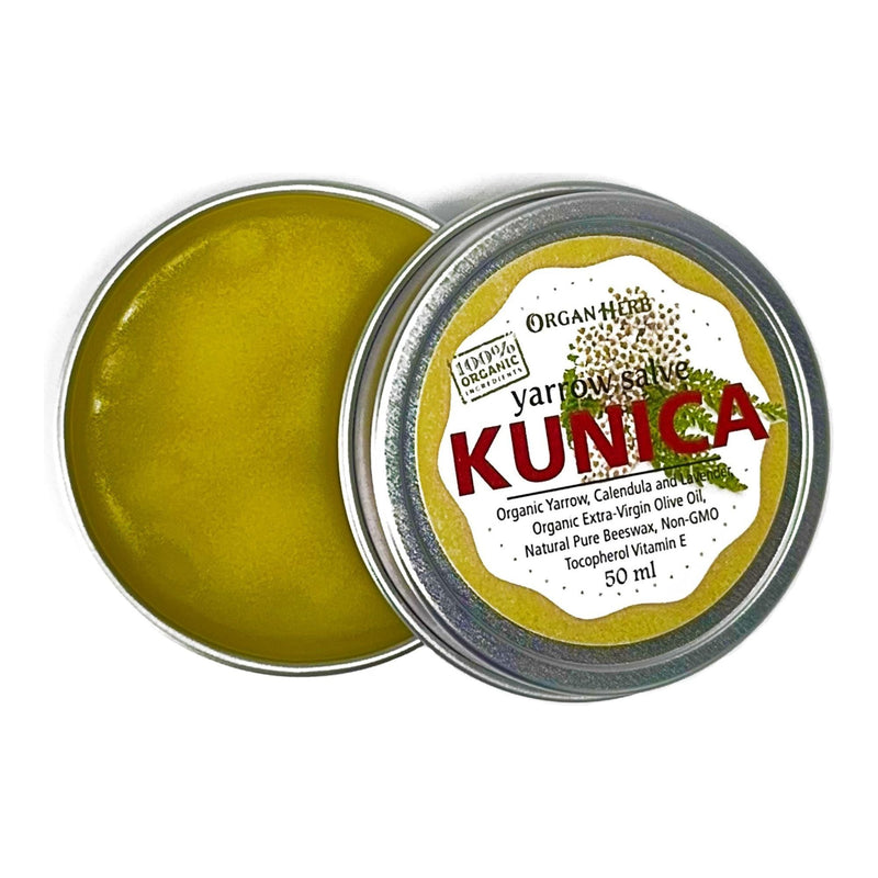 OrganHerb OrganHerb Organic Yarrow Salve (Kunica) 2 oz – Natural Soothing Salve for Skin Comfort Organic Salves
