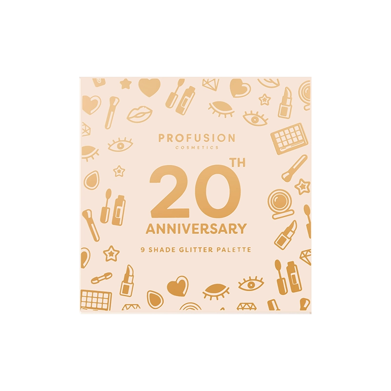Profusion Cosmetics 20th Anniversary Pressed Glitter Palette Eyes
