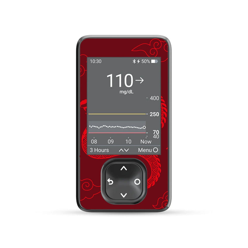 Peelz Year of the Dragon DEXCOM G7 and Stelo and G6 Touchscreen Receiver Sticker Peelz/Stickers