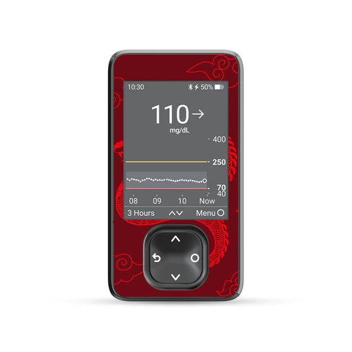 Peelz Year of the Dragon DEXCOM G7 and Stelo and G6 Touchscreen Receiver Sticker Peelz/Stickers