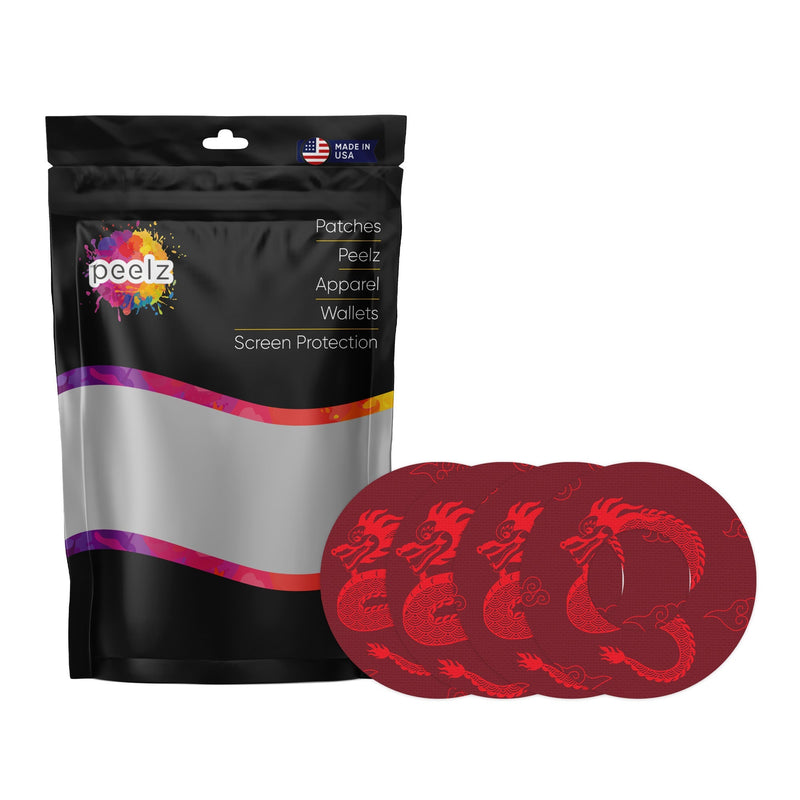 Peelz Year of the Dragon Patch  Tape Designed for the FreeStyle Libre 2 Patch Medical Tape