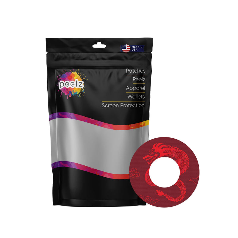 Peelz Year of the Dragon Patch  Tape Designed for the FreeStyle Libre 2 Patch Medical Tape