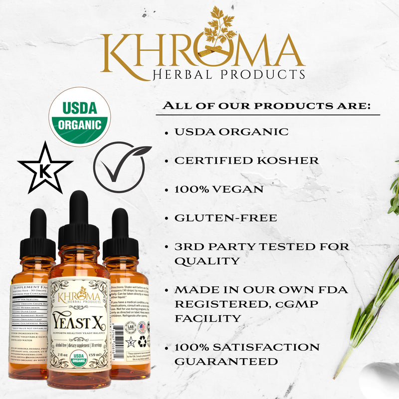 Khroma Herbal Products Yeast X - Organic Anti-Yeast Supplement Supplements