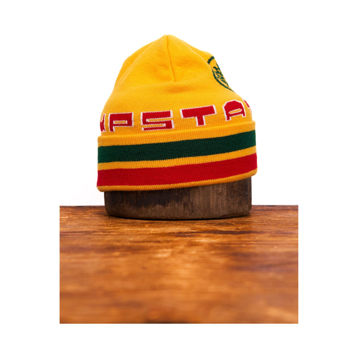 Upstate Stock New Jacquard Embroidered Beanie -  Yellow Leaf